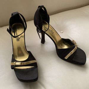 Skechers Somethin' Else Heels - black and gold 7.5